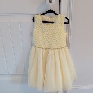 Bonnie Jean Light Yellow Lace Formal Dress